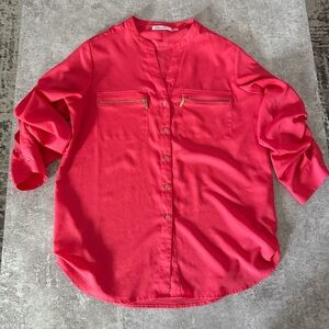 Calvin Klein Bold Coral Blouse